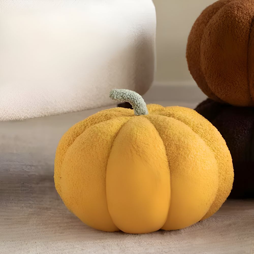 Pumpkin Cush - Texturerad Pumpa Plyschkudde