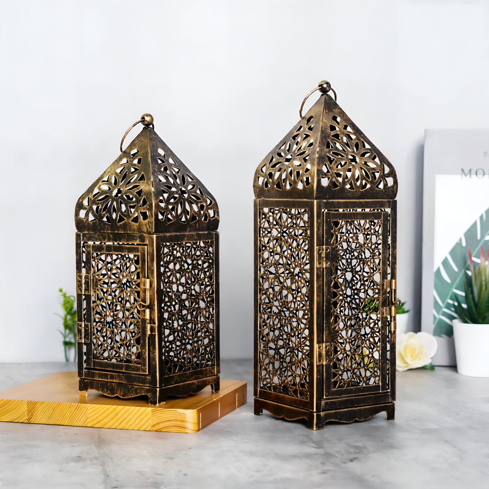Särskilt Arabesque Ljuslykta - Dekorativ Metall Ljuslykta