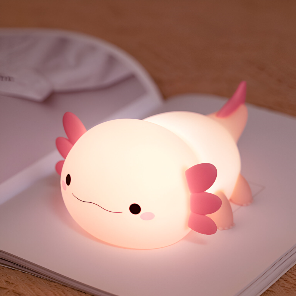 Uppladdningsbar Axolotl Silikon Nattljus - Bärbart Barn Nattljus