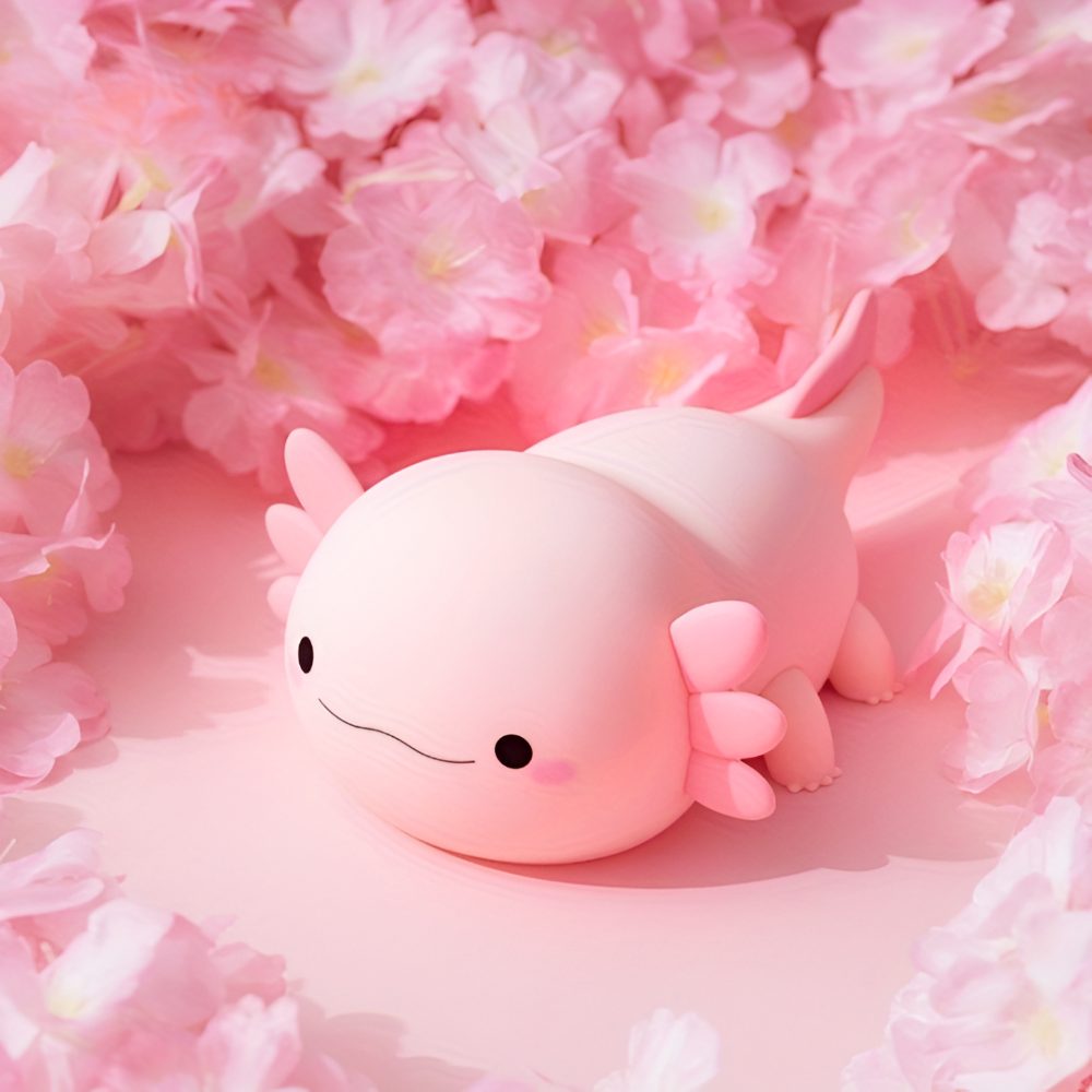 Uppladdningsbar Axolotl Silikon Nattljus - Bärbart Barn Nattljus