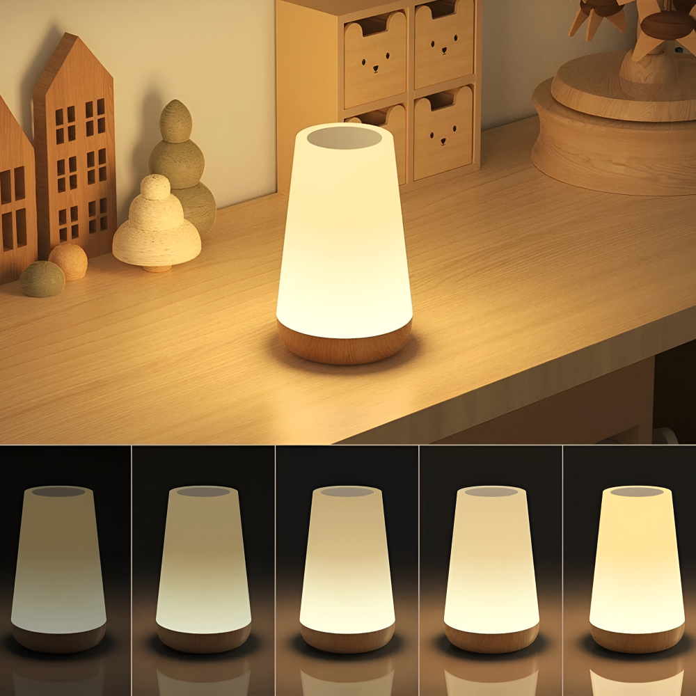 Uppladdningsbar RGB LED Bordslampa med Fjärrkontroll - 13 Färger Växlande Trådlös Bordslampa