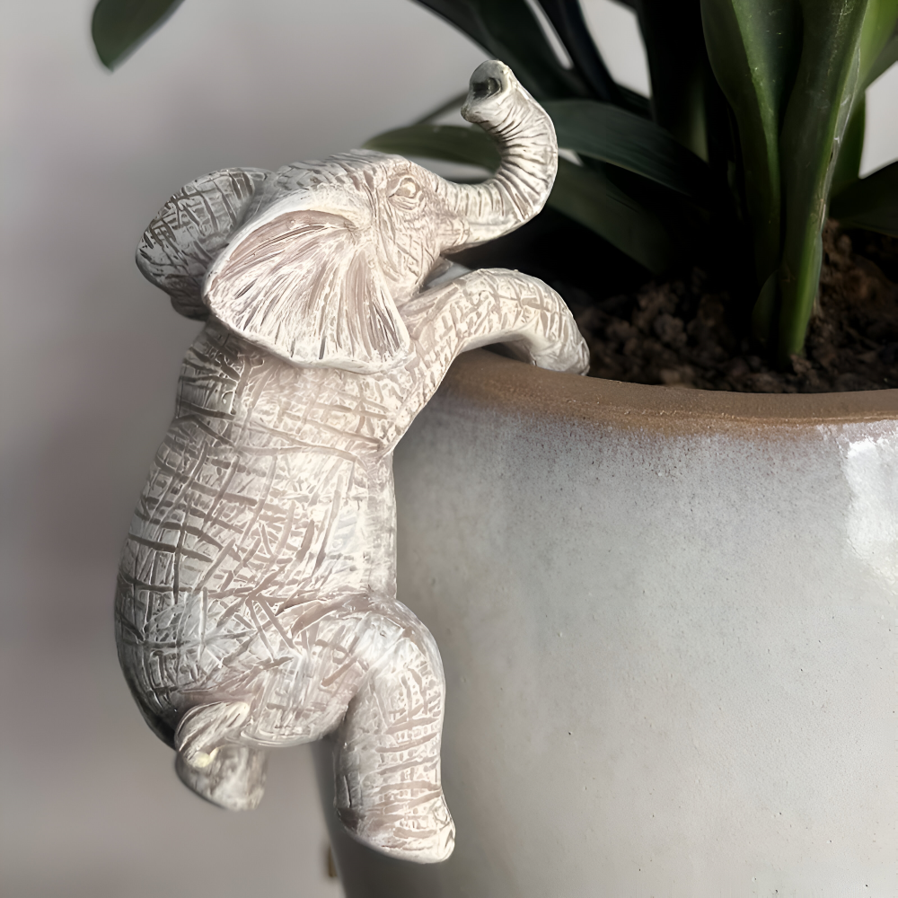 Harz Elefant Topf Hänger - Blumentopf Kleiderbügel Elefant - Hängande Elefanten Dekoration