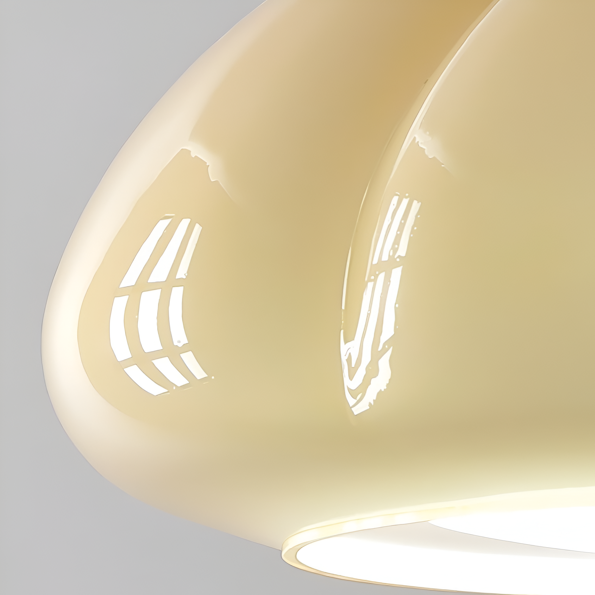 Pendellampa i retrostil - Pumpkin-inspirerad pendellampa i nordiskt glas och trä