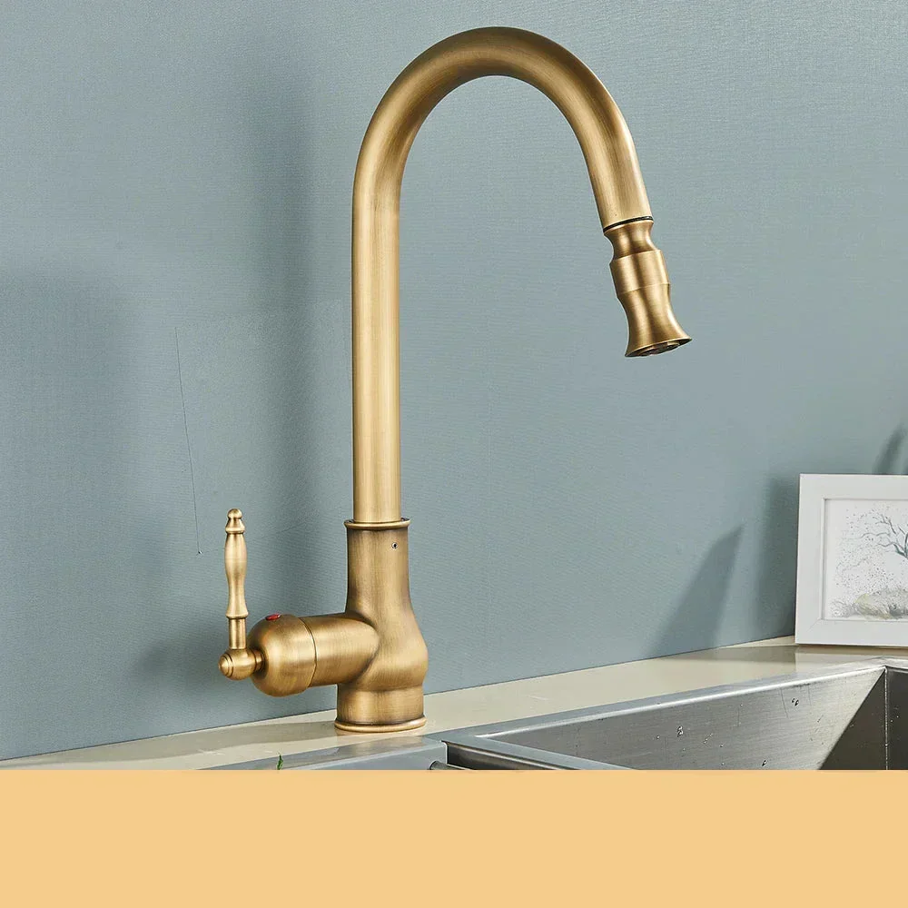 Retro Mässing Kran – Klassisk Antikdesign Kran Kök för Tidlös Elegans