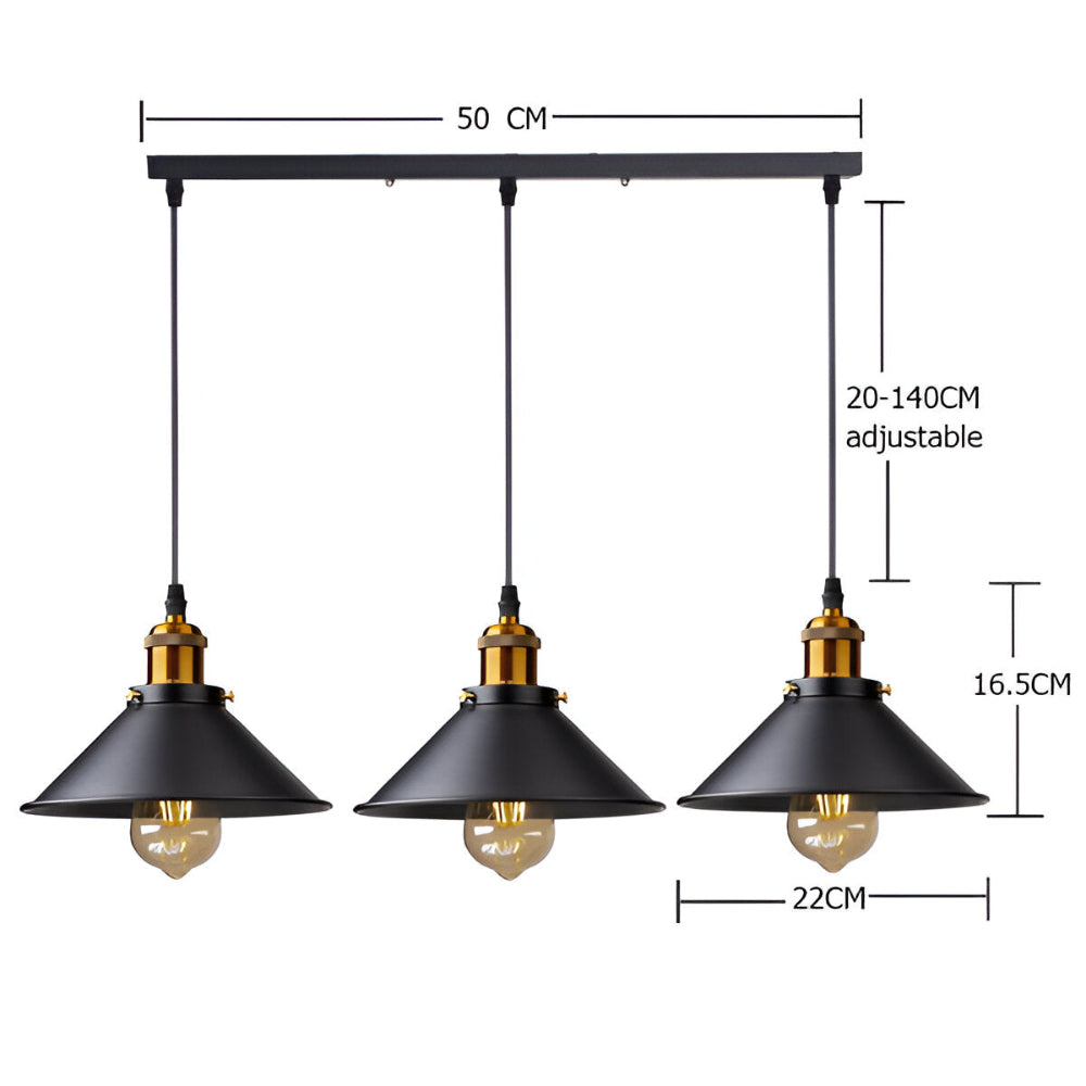 RetroDrop Hänglampa - Industriell Pendellampa - Retro LED Industriell Belysning