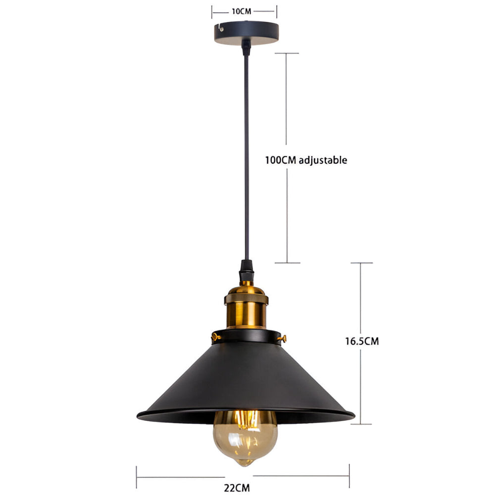 RetroDrop Hänglampa - Industriell Pendellampa - Retro LED Industriell Belysning