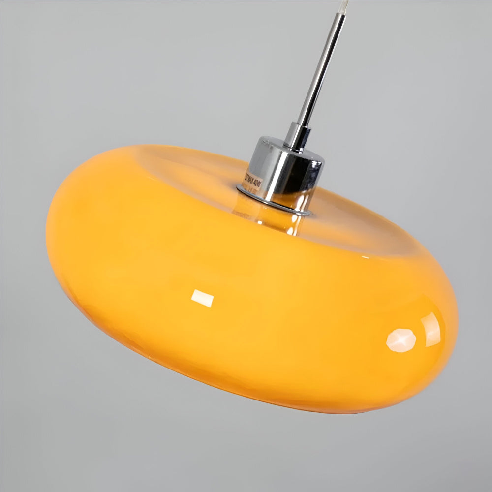 Retro Minimalistisk Bauhaus Glas Pendellampa - Modern Cirkelformad Hänglampa
