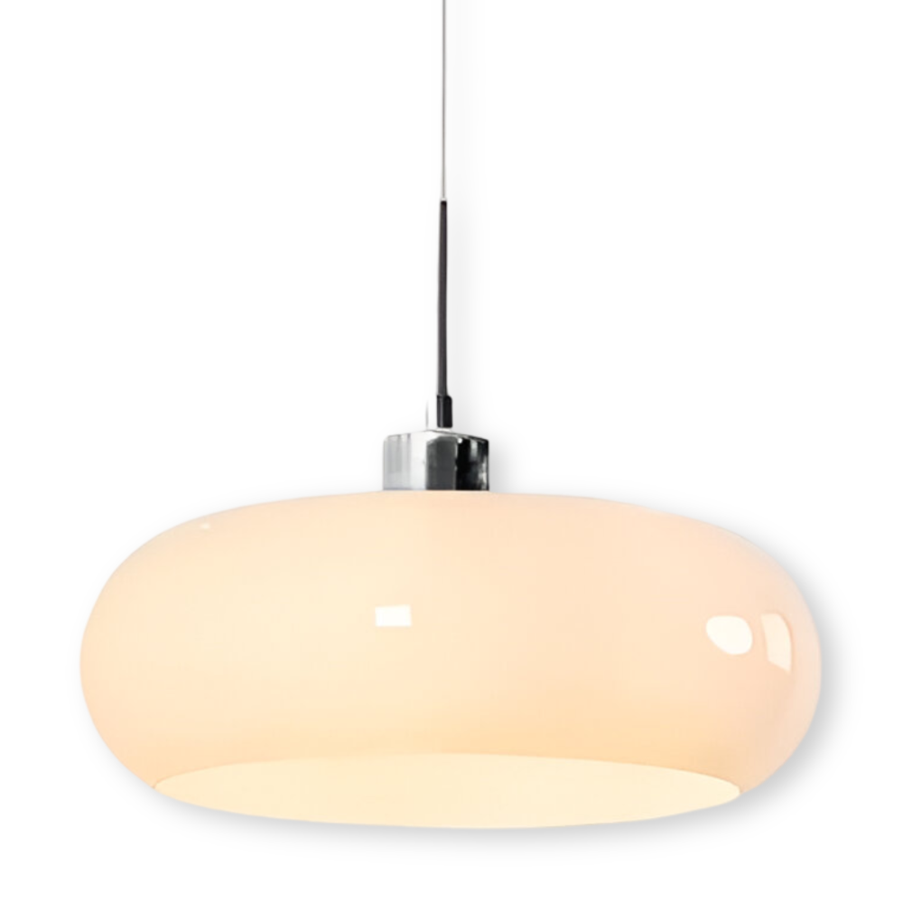 Retro Minimalistisk Bauhaus Glas Pendellampa - Modern Cirkelformad Hänglampa