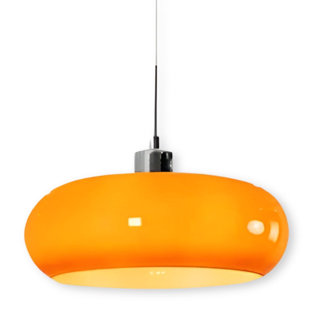 Retro Minimalistisk Bauhaus Glas Pendellampa - Modern Cirkelformad Hänglampa
