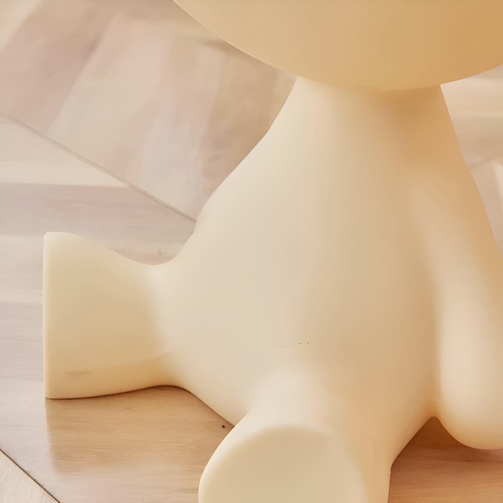 Rund Creme Beistelltisch - Svart Rund Soffbord - Söt Plastbeistelltisch