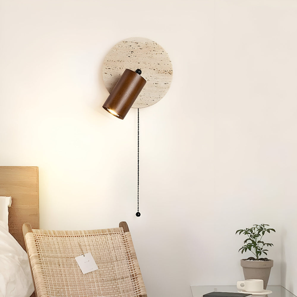 Mini Rund LED Vägglampa - Svängbar Vägglampa för Inredning