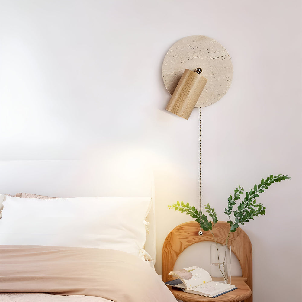 Mini Rund LED Vägglampa - Svängbar Vägglampa för Inredning