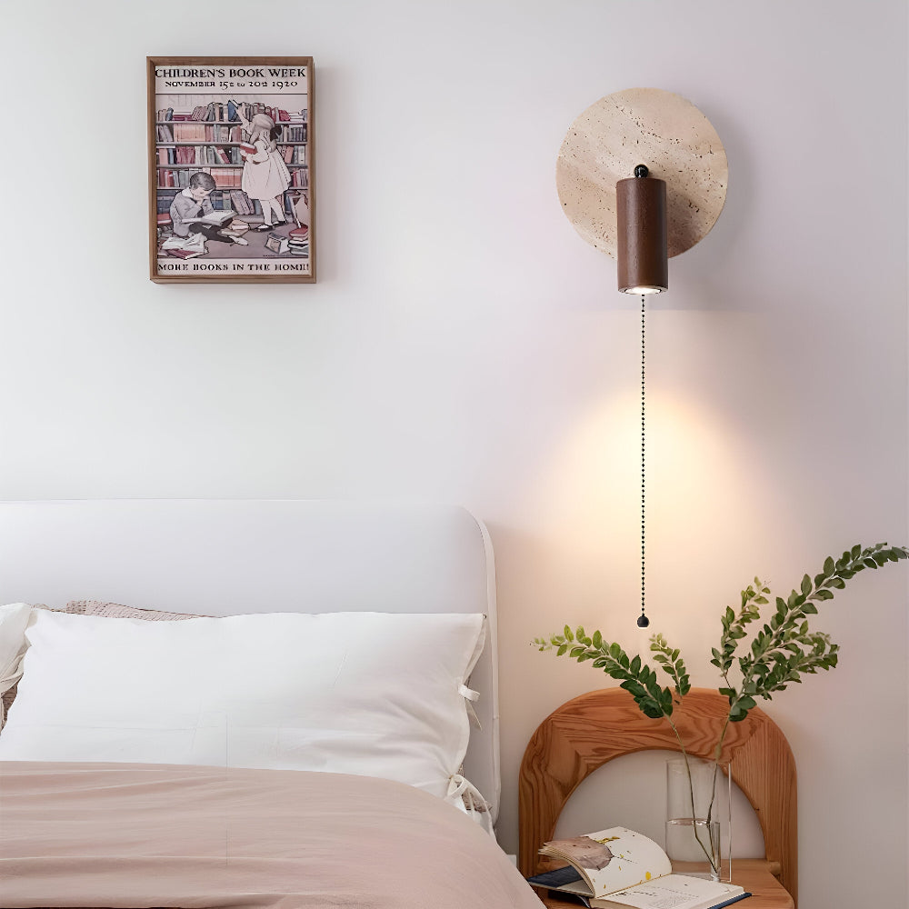 Mini Rund LED Vägglampa - Svängbar Vägglampa för Inredning
