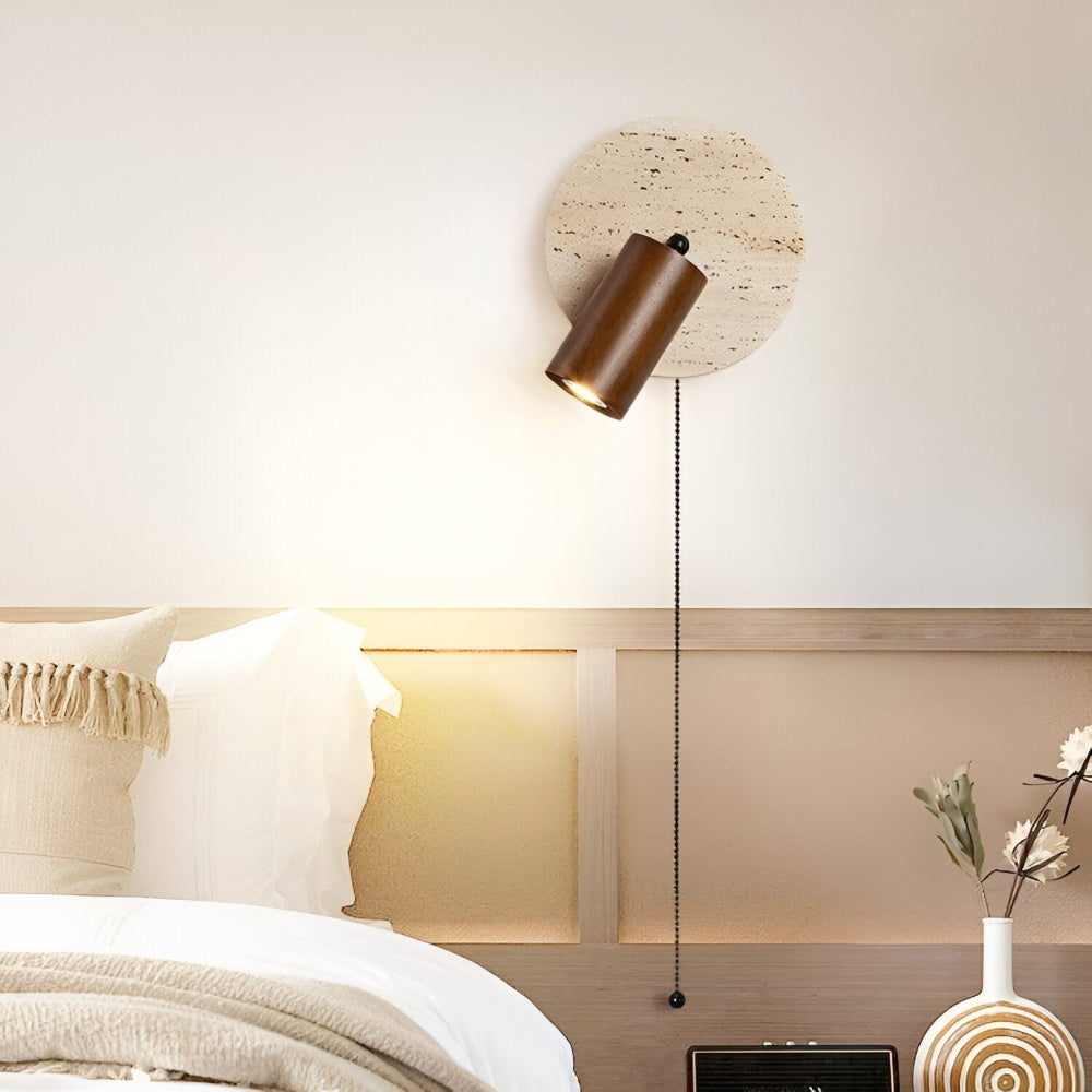 Mini Rund LED Vägglampa - Svängbar Vägglampa för Inredning