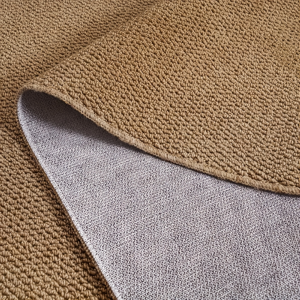Rund Stickad Polyestermatta - Mjuk Boho-Matta För Sovrum Och Vardagsrum - 800 g/m² - Vanlig, Tvättbar 5