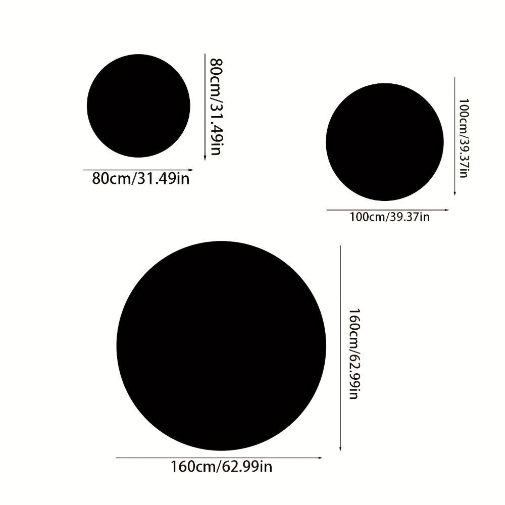 Rund Stickad Polyestermatta - Mjuk Boho-Matta För Sovrum Och Vardagsrum - 800 g/m² - Vanlig, Tvättbar 8