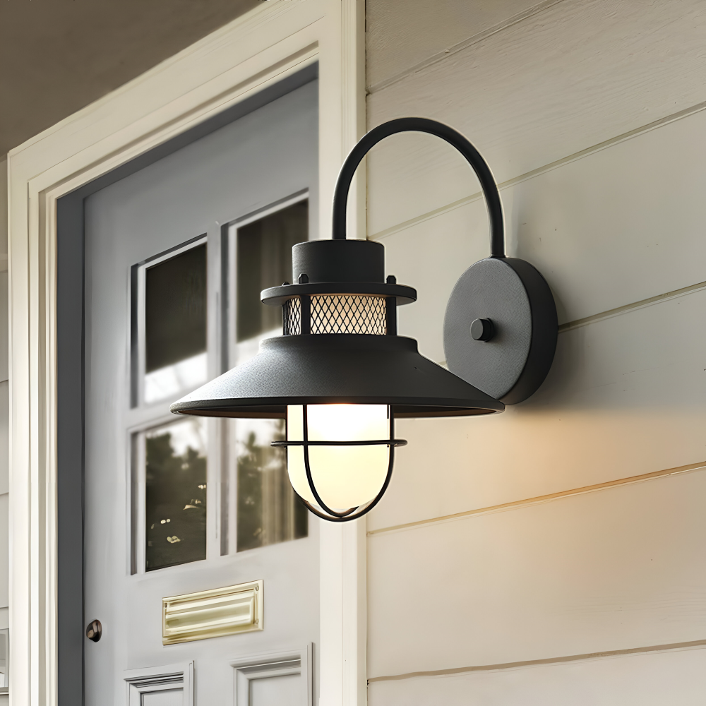 RustBlack Vägglampa - Inomhus Utomhus Industriell Vägglampa - Vintage Vägglampa