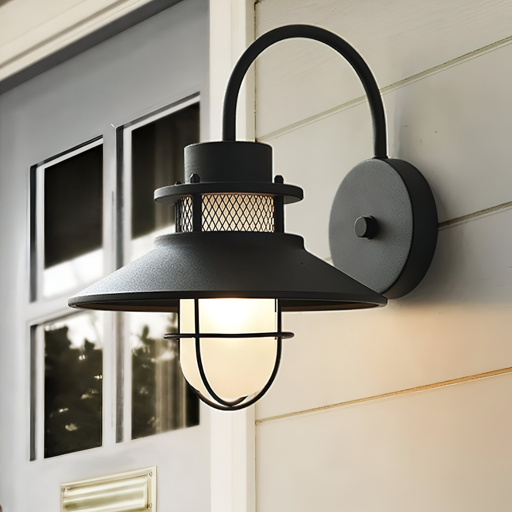 RustBlack Vägglampa - Inomhus Utomhus Industriell Vägglampa - Vintage Vägglampa