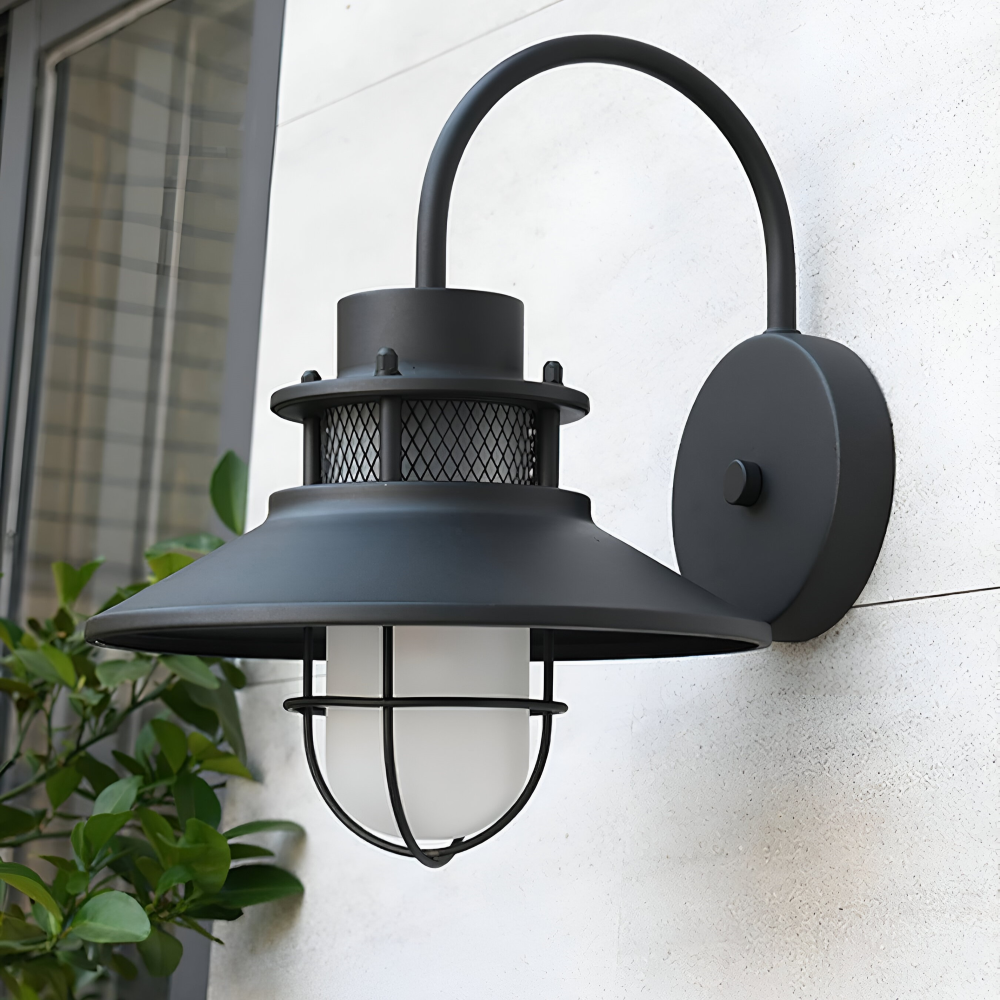 RustBlack Vägglampa - Inomhus Utomhus Industriell Vägglampa - Vintage Vägglampa