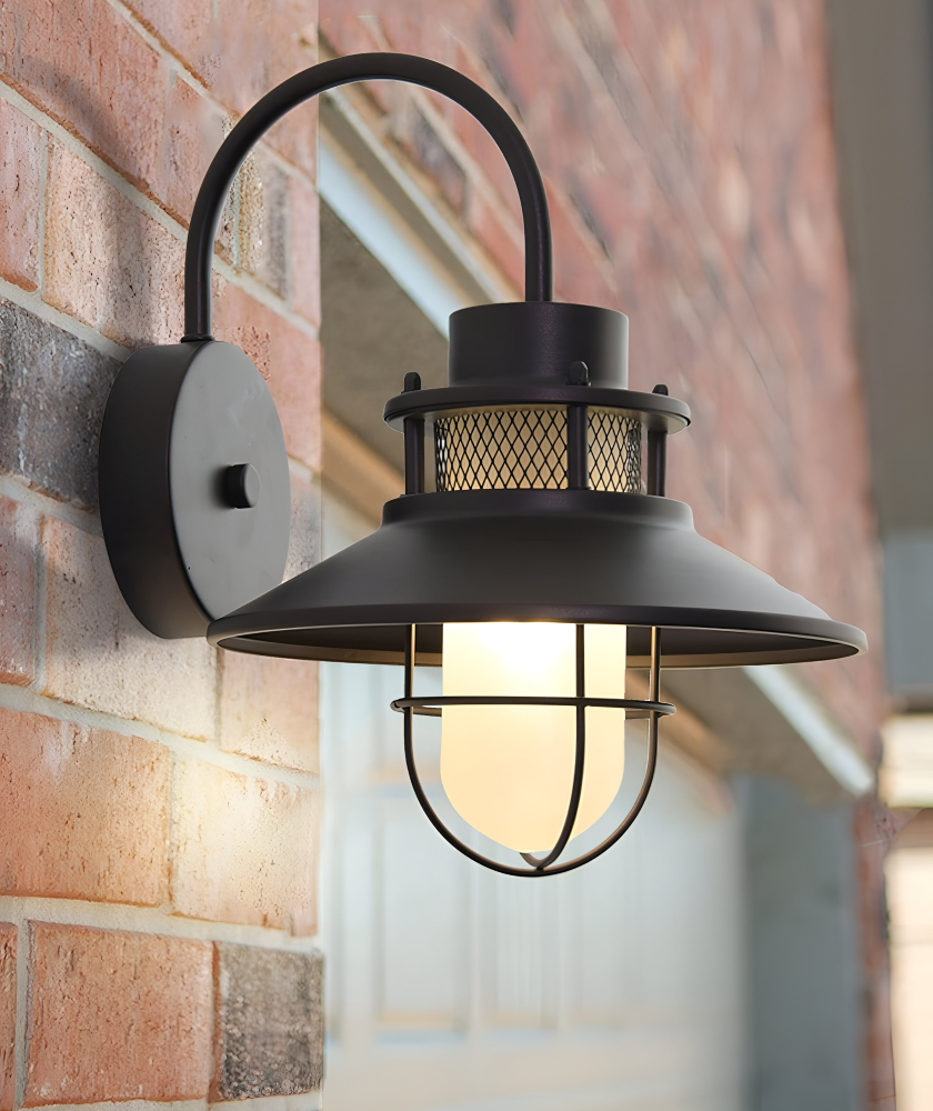 RustBlack Vägglampa - Inomhus Utomhus Industriell Vägglampa - Vintage Vägglampa