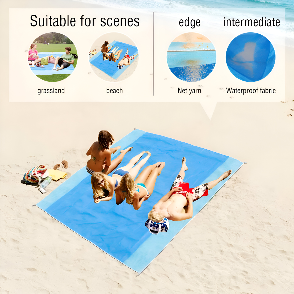 Sandfri Strandmatta - Bärbar och Bekväm Strandmatta