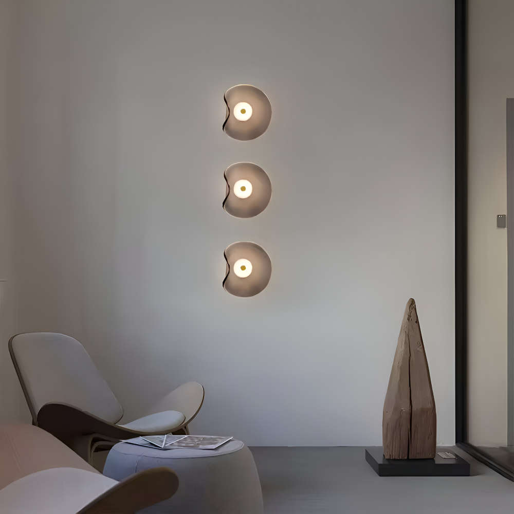 Skandinaviskt Inspirerad Böjd Glas Vägglampa - LED Vägglampa för Inomhusbruk i Japandi-design