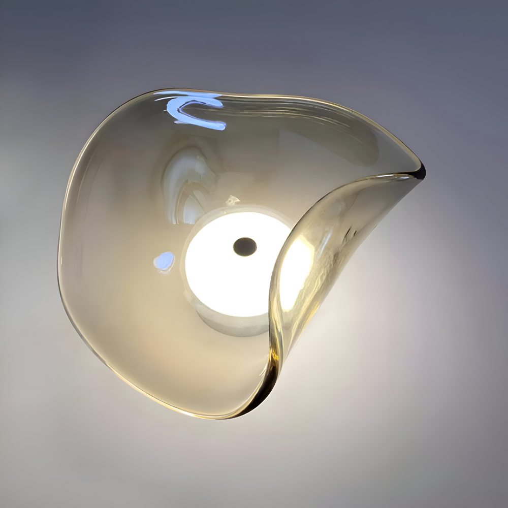 Skandinaviskt Inspirerad Böjd Glas Vägglampa - LED Vägglampa för Inomhusbruk i Japandi-design