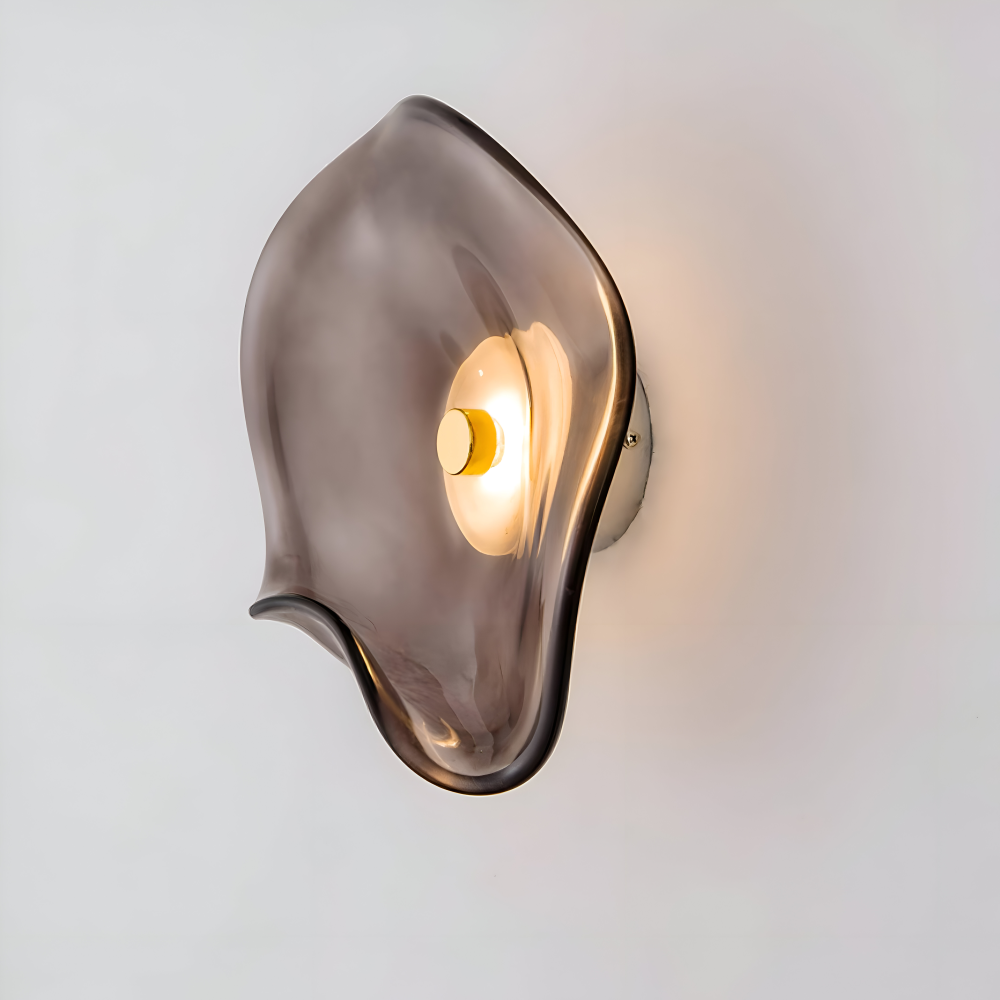 Skandinaviskt Inspirerad Böjd Glas Vägglampa - LED Vägglampa för Inomhusbruk i Japandi-design