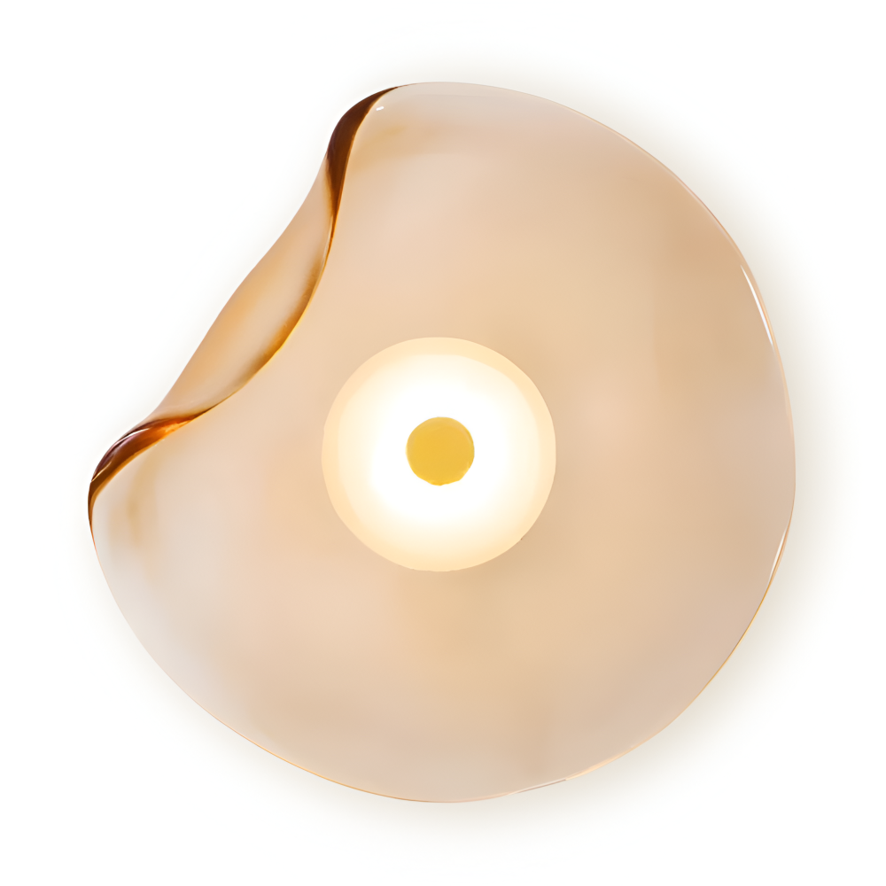 Skandinaviskt Inspirerad Böjd Glas Vägglampa - LED Vägglampa för Inomhusbruk i Japandi-design