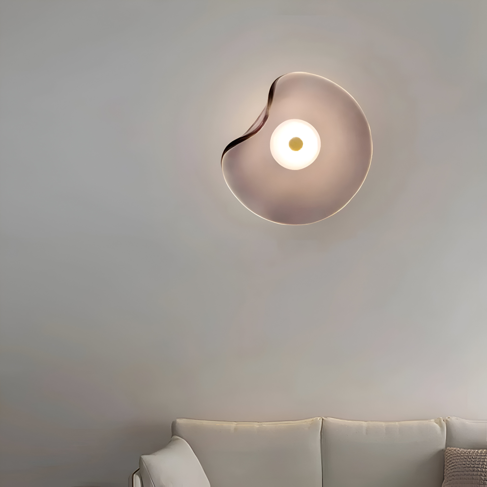 Skandinaviskt Inspirerad Böjd Glas Vägglampa - LED Vägglampa för Inomhusbruk i Japandi-design