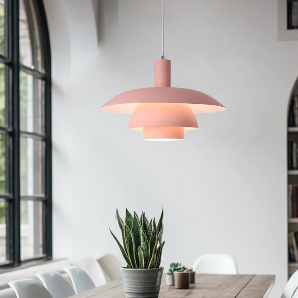 Skandinavisk Metall Hänglampa i Modern Design - Färgglad Pendellampa