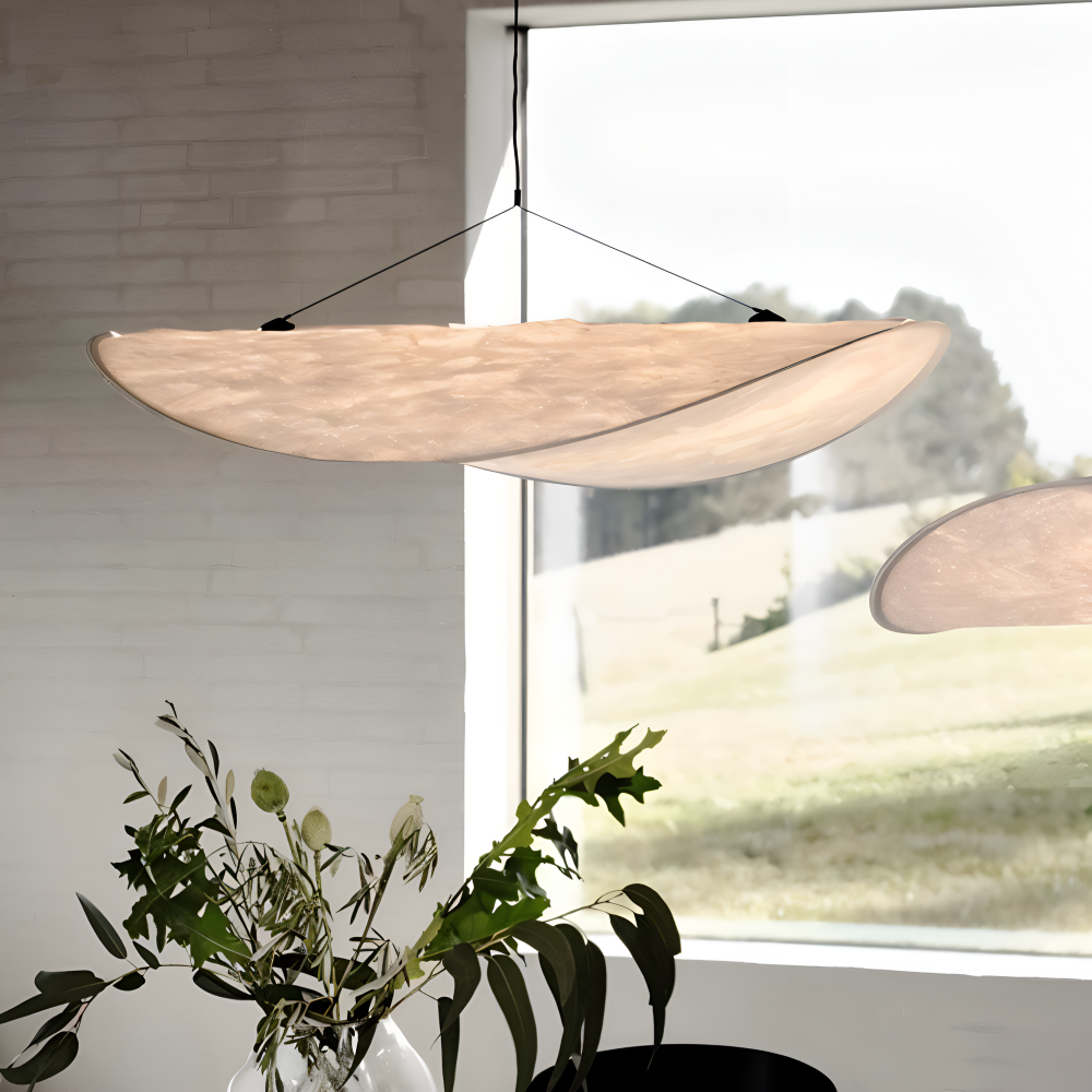 SilkyFab Pendellampa - Handgjord LED Hänglampa av Tyg