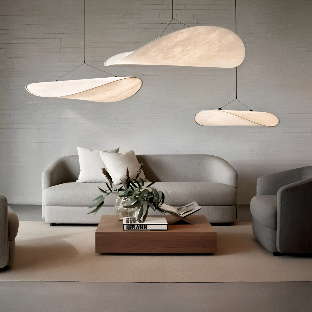 SilkyFab Pendellampa - Handgjord LED Hänglampa av Tyg
