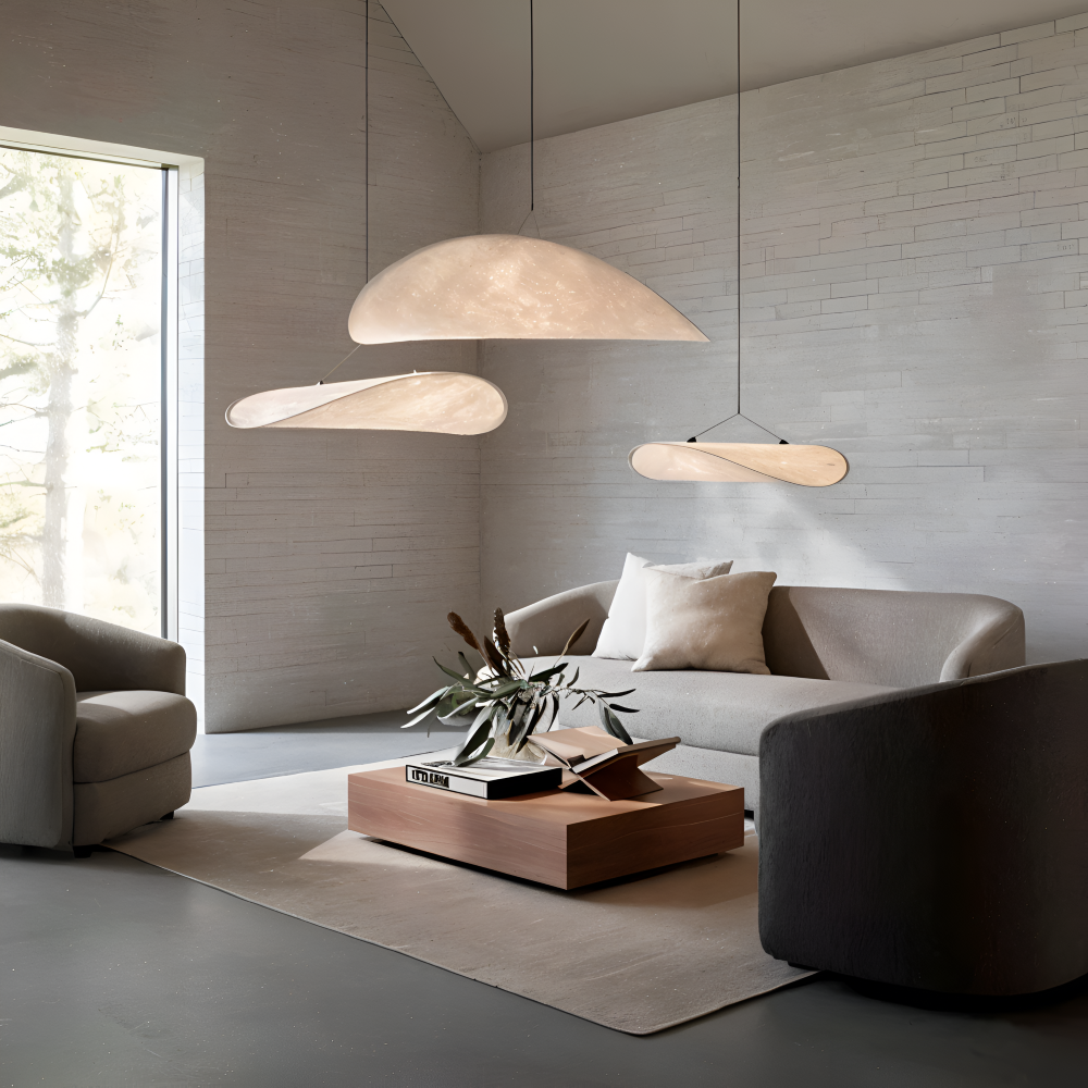 SilkyFab Pendellampa - Handgjord LED Hänglampa av Tyg