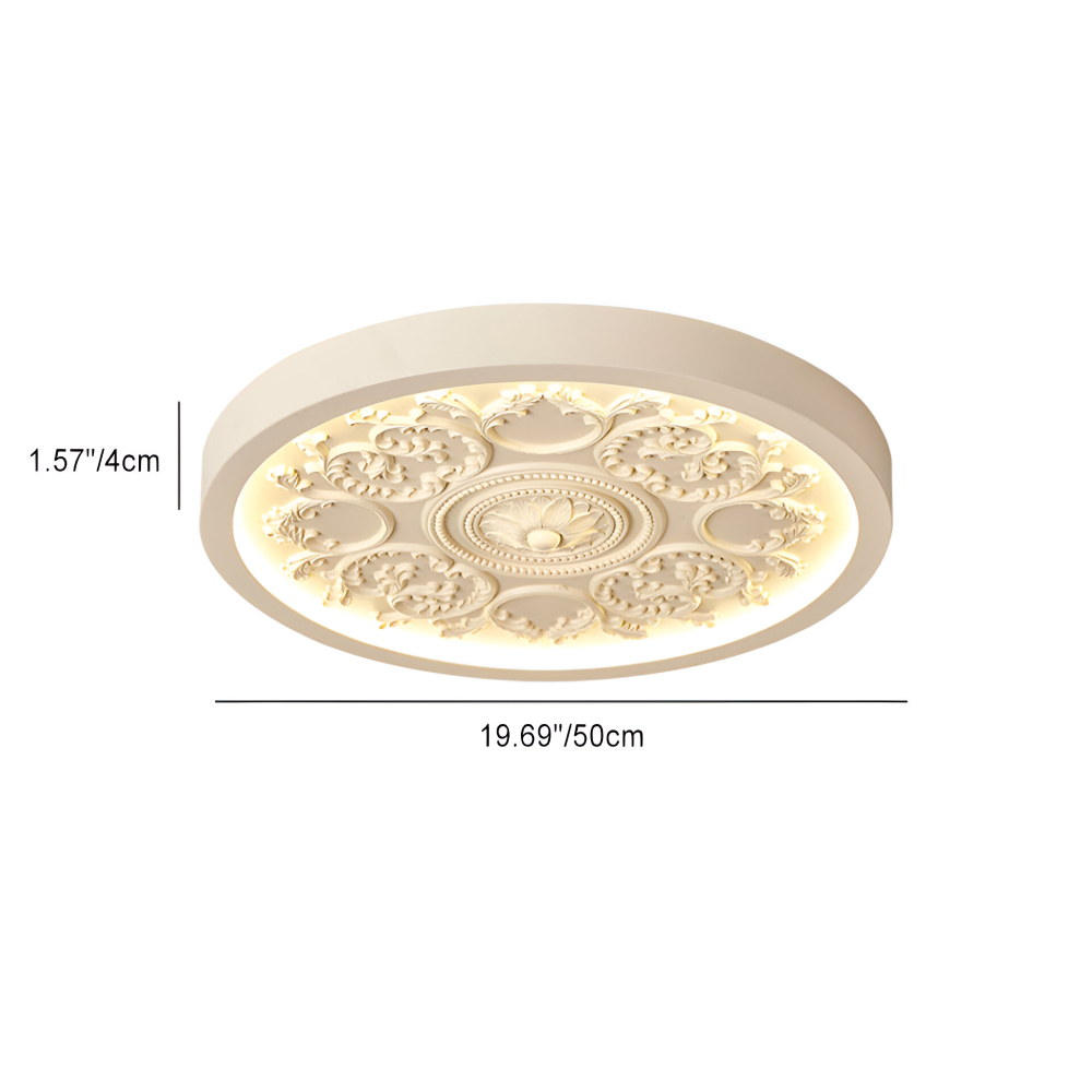 Snygg Snidad Flora LED Taklampa - Taklampa med Minimalistisk Design i Resin för Sovrum