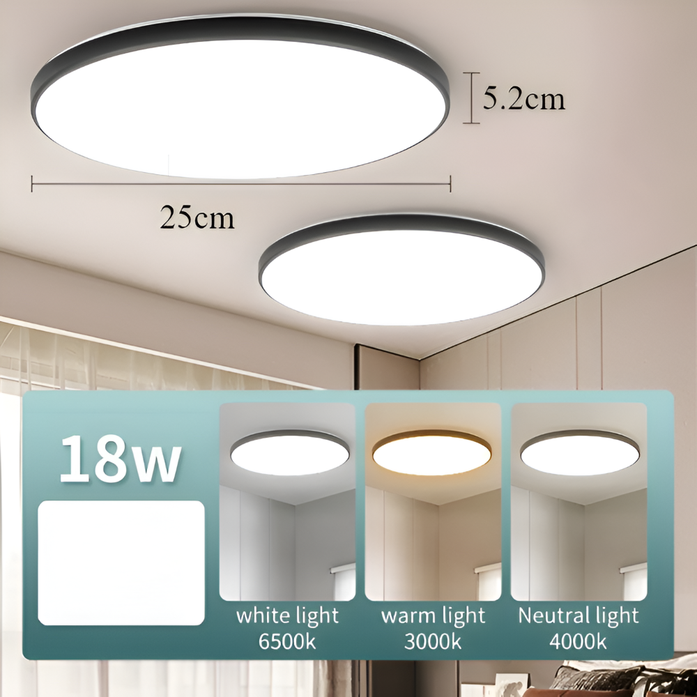 SlimCirc Taklampa - Rund LED-lampa - Tunna köksarmaturer