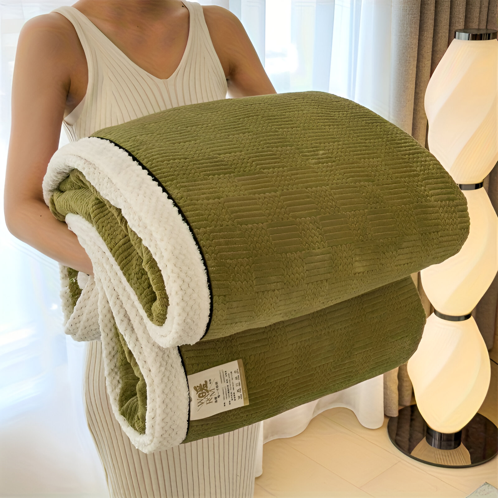 Mjuk PrÀglad Mysfilt med Elegant Kantdesign - BekvÀm, MaskintvÀttbar Komfort för Heminredning