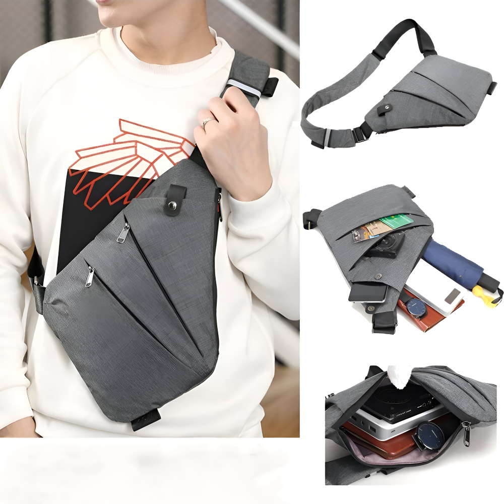 StealthGuard - Resväska - Anti-tjuv-väska för resor - Slim Sling-väska