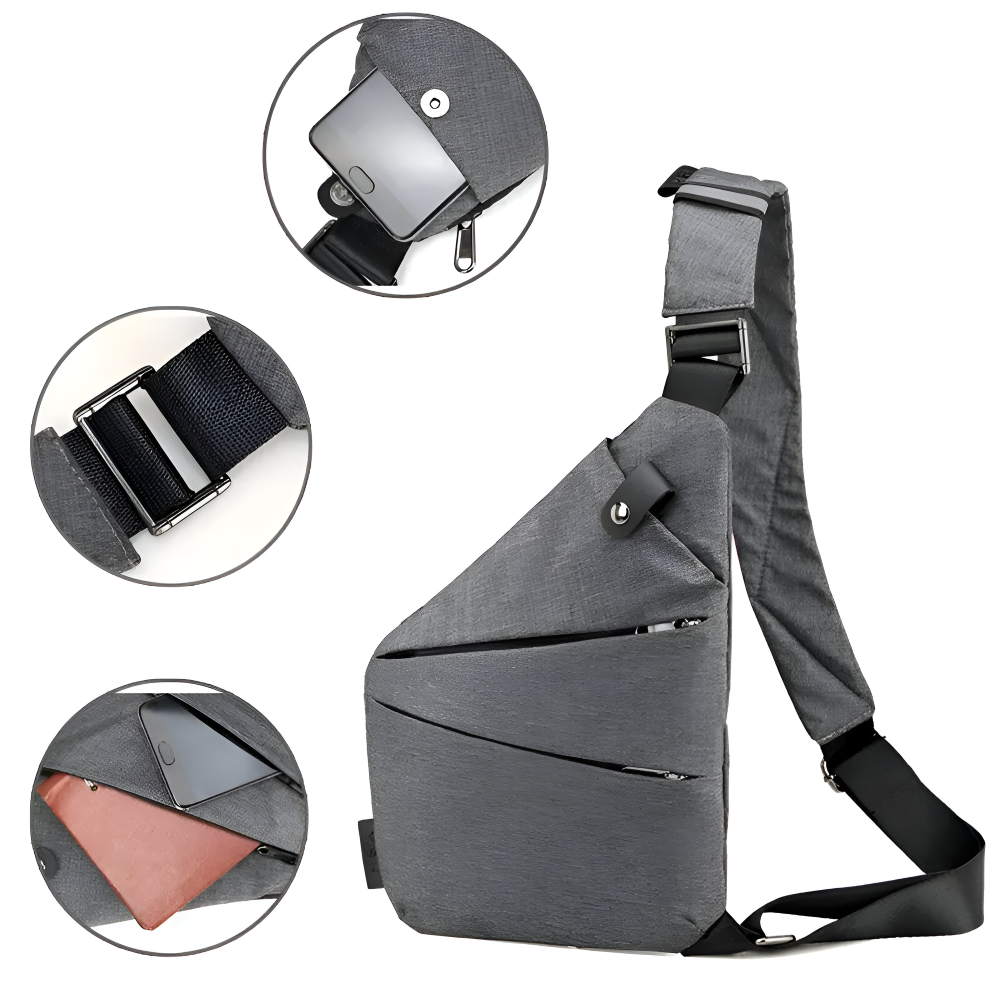 StealthGuard - Resväska - Anti-tjuv-väska för resor - Slim Sling-väska