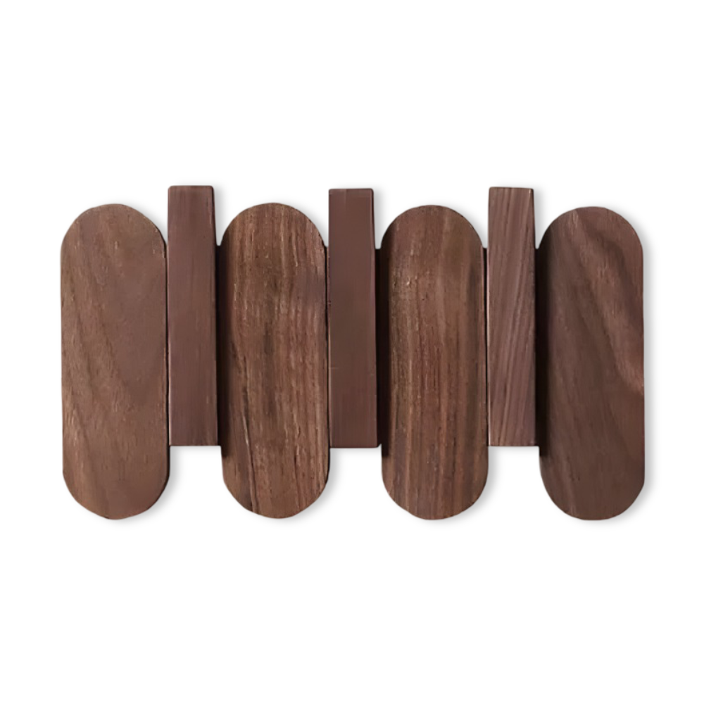 Stilfulla Valnötshyllor för Kläder – Väggmontering för att Organisera Ditt Hem