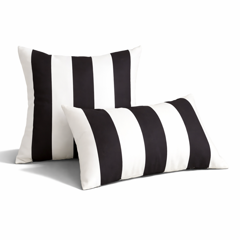 Sommarrandigt Kuddöverdrag – Väderbeständig Utomhuskudde (45x45 cm) för soffa och fåtölj
