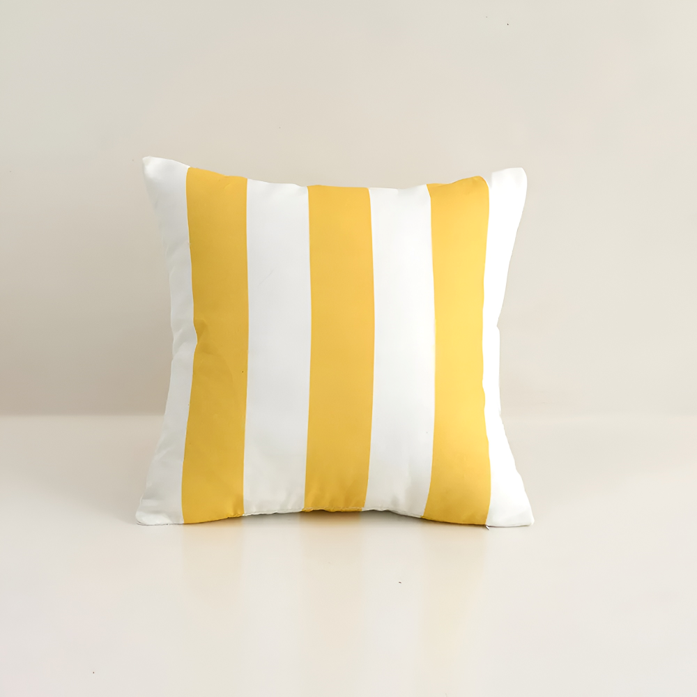 Sommarrandigt Kuddöverdrag – Väderbeständig Utomhuskudde (45x45 cm) för soffa och fåtölj