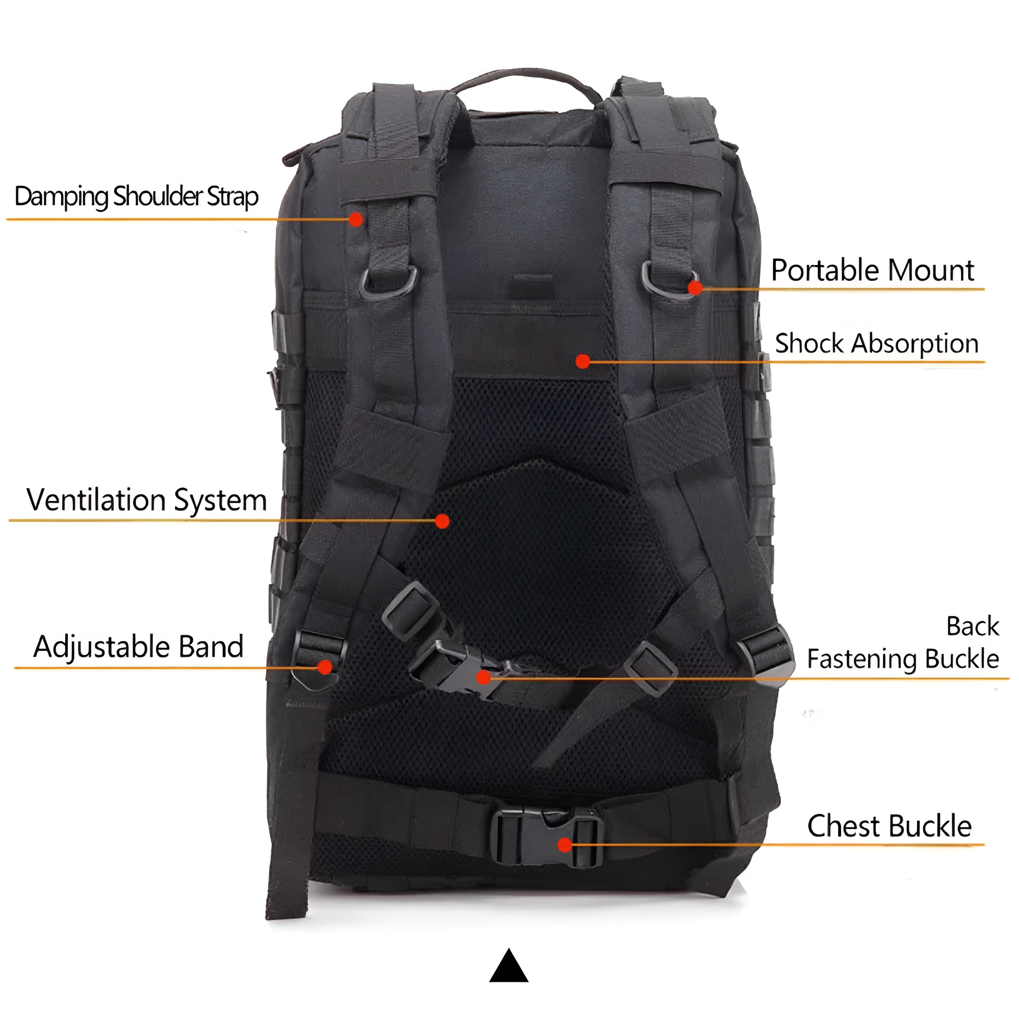 Taktisk Ryggsäck För Män - Robust Molle-Design i 30L och 45L För Utomhusäventyr 8
