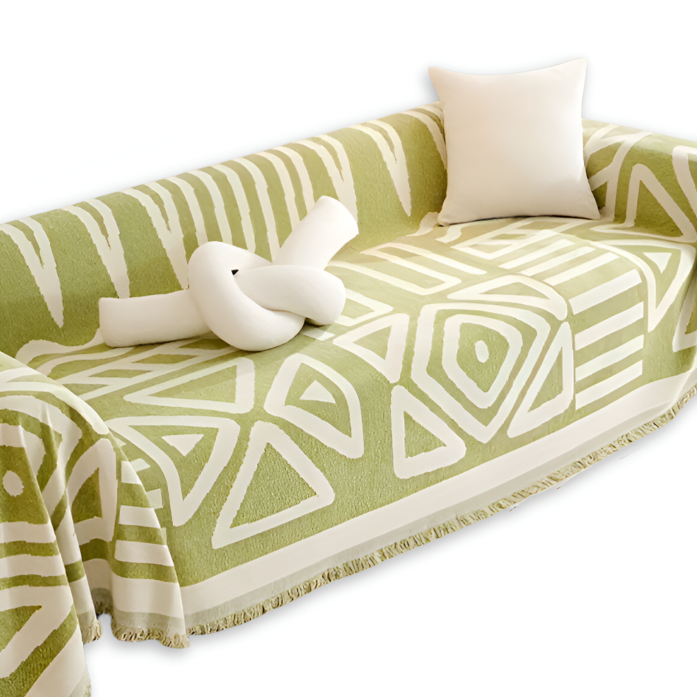 TasselBliss Plaid - Högt kvalité Chenille Wurfdecke - Rutschfritt Sofabezug Fleece Blanket