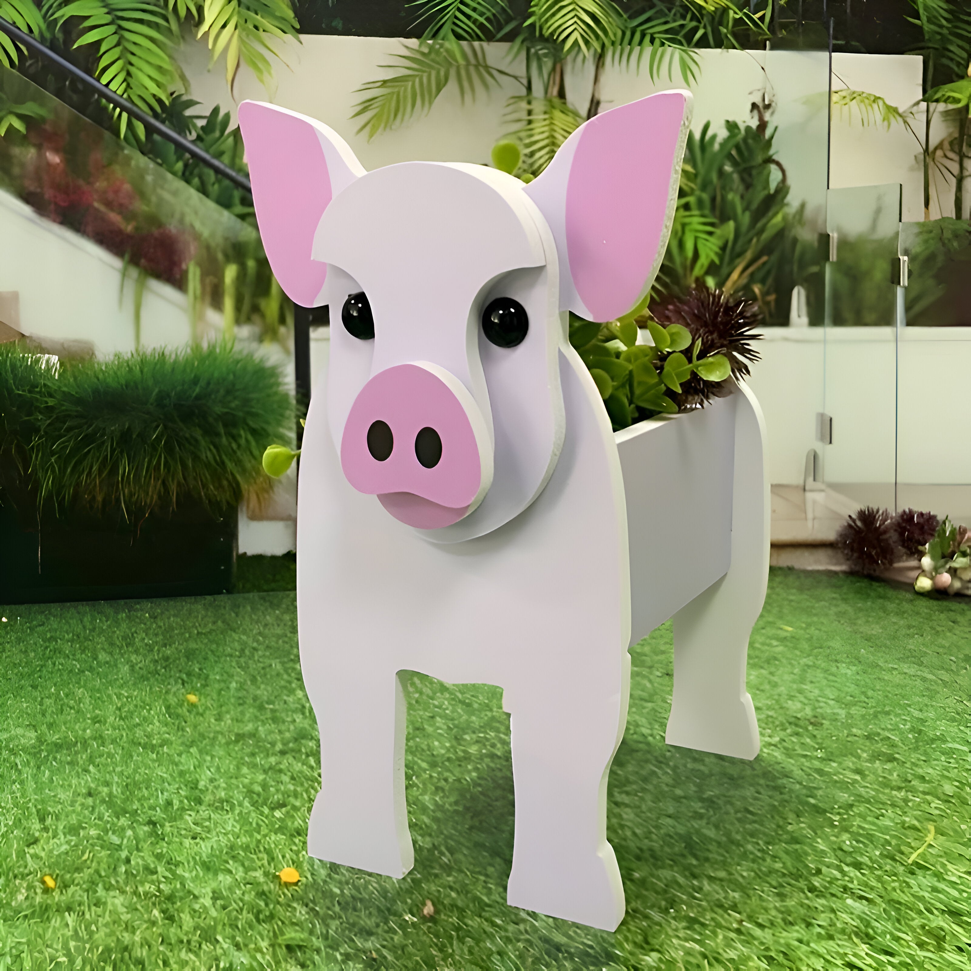 Djurtema Blomkruka - Whimsy Ko Planter - Bedårande Djur Planter Krukor