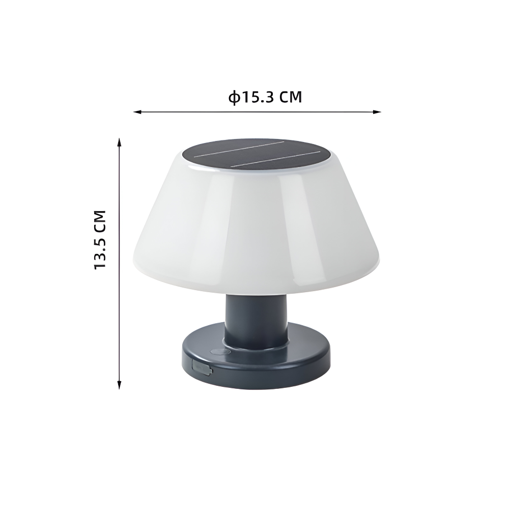 TinySolar Trådlampa - Solenergidriven Bordslampa - Stilig Inomhus- och Utomhusbelysning
