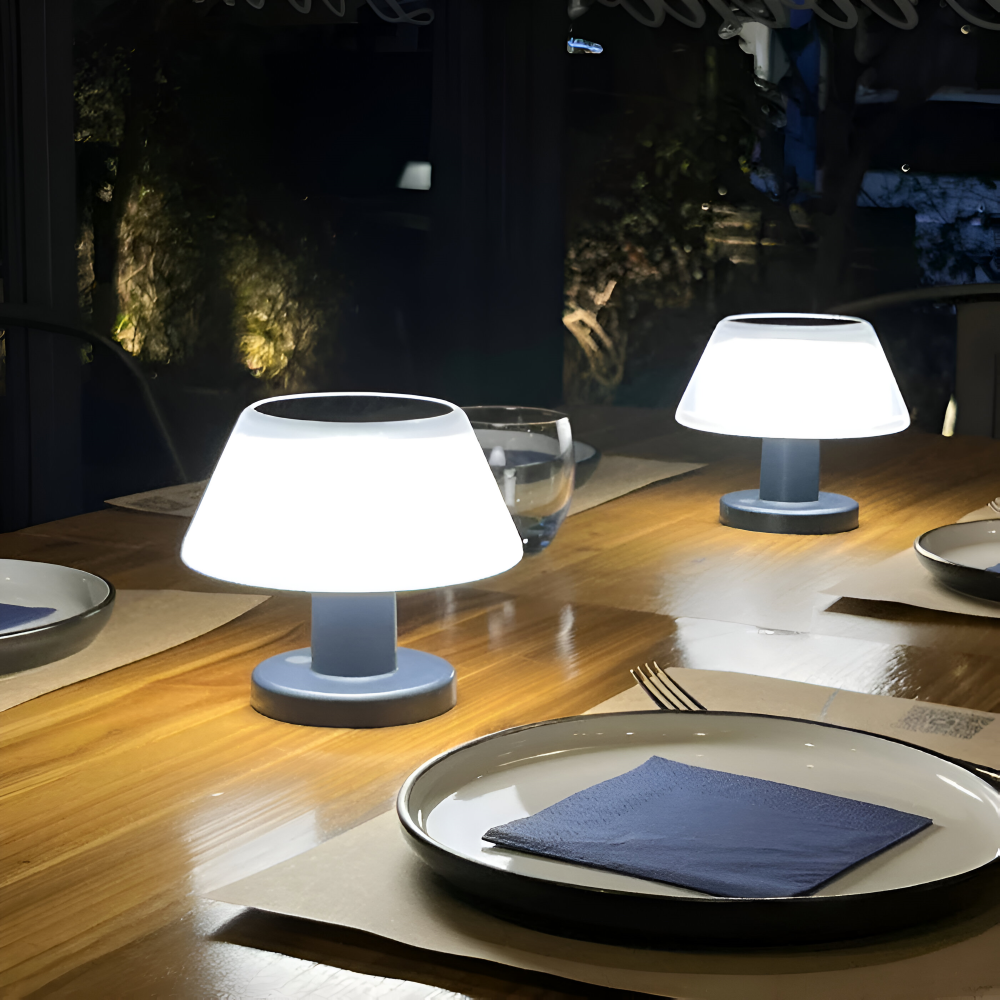 TinySolar Trådlampa - Solenergidriven Bordslampa - Stilig Inomhus- och Utomhusbelysning