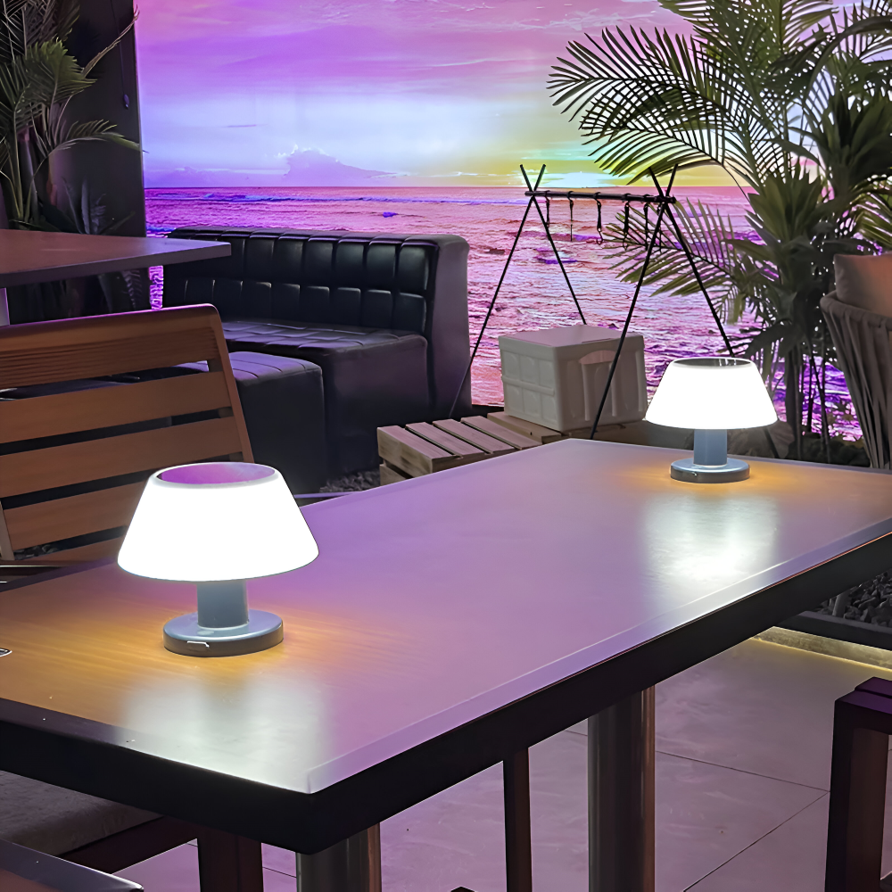 TinySolar Trådlampa - Solenergidriven Bordslampa - Stilig Inomhus- och Utomhusbelysning