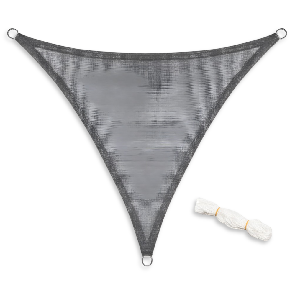 Solsegel Triangulärt HDPE Andningsbart - UV-skydd 50+, 180 g/m² - Creme - För trädgård & terrass