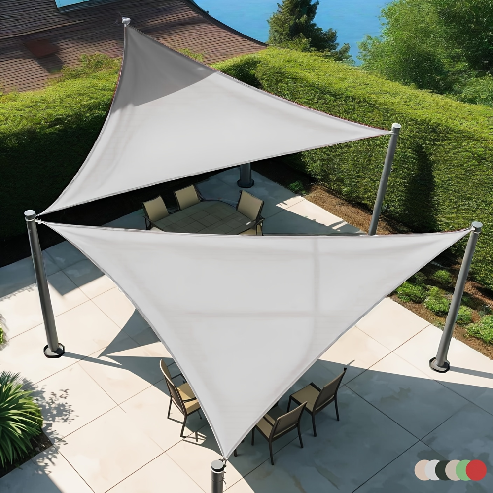 Triangulär Markis 300D Oxford-Tyg - Robust & UV-Beständig - För Uteplats & Trädgård 7